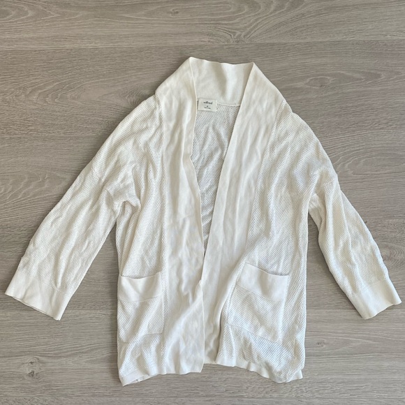 ARITZIA COPERNIC WHITE SILK AND CASHMERE CARDIGAN - Picture 2 of 4